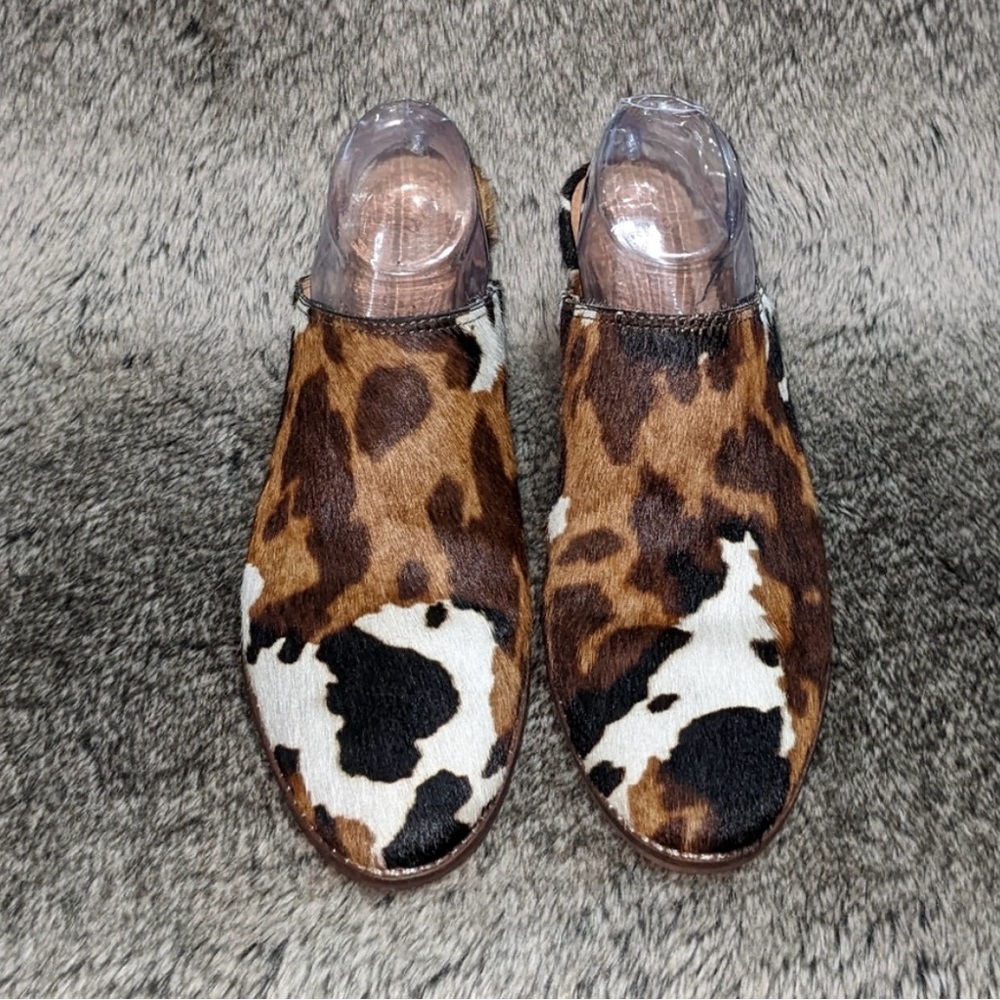 Madewell The Harper Mule in Cow Calf Hair Women's 11 AE229